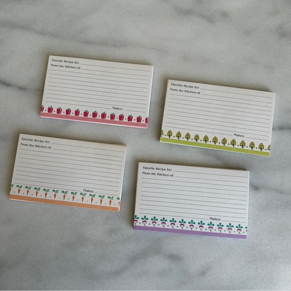 VINTAGE • 80s Kitchen Recipe Cards Cottagecore Assorted Farmhouse Designs Kawaii - Picture 3 of 13